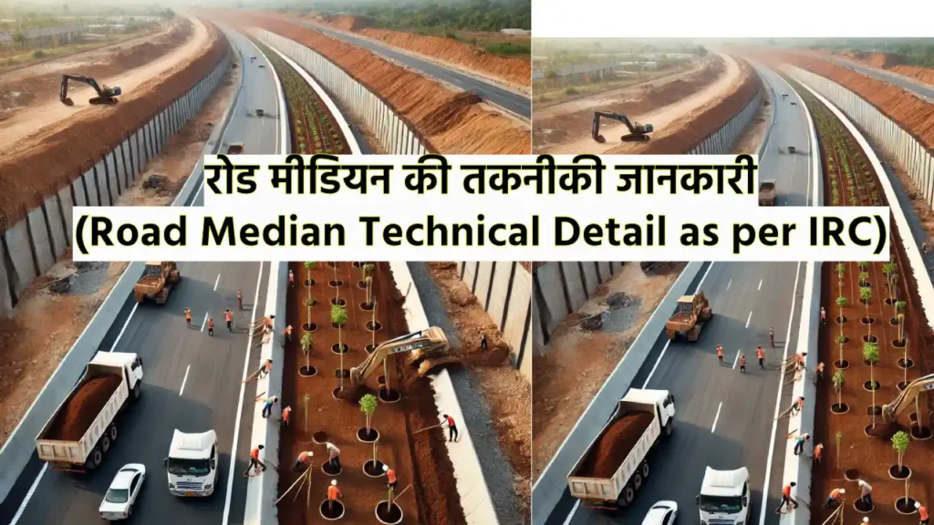 Road Median Technical Detail as per IRC