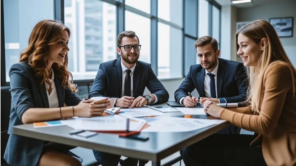 Network Marketing 4 networker planning in a office