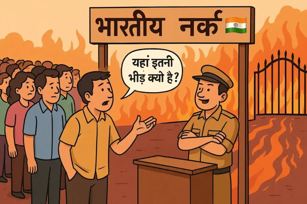 नर्क में भी "भारतीय जुगाड़" ("Indian Jugaad" even in hell - magicneed story)
