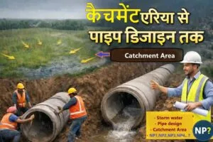 Storm water pipe design based on catchment area