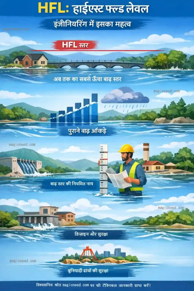 इंजीनियरिंग में HFL का महत्व और निर्माण कार्य में इसका अनिवार्य ज्ञान what is HFL in engineering 3 HFL (Highest Flood Level)