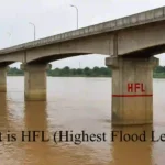 HFL (Highest Flood Level) marked at Bridge