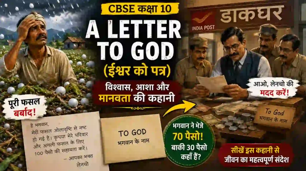 A Letter to God (ईश्वर को पत्र) 2 A Letter to God Summary in Hindi Class 10 | Lencho and Postmaster Scene | CBSE First Flight Chapter 1